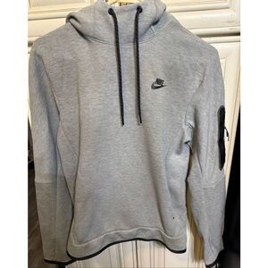 Nike Sportswear Men's Heather Tech Fleece Pullover Hoodie Gray XS